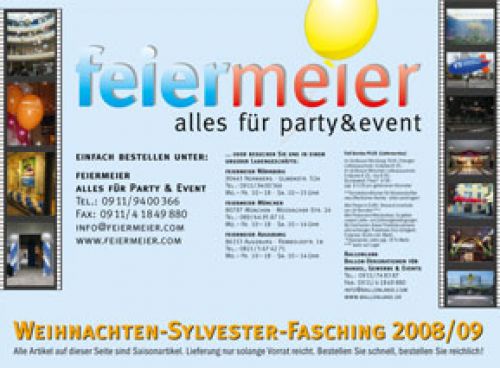 Katalog-Poster mit Silvester- und Faschings-Special