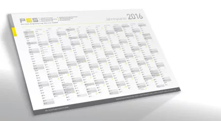 Praktischer Jahresplaner für 2016