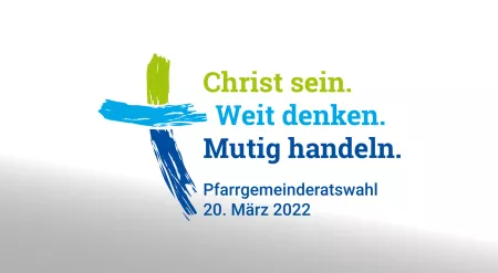 Logo zur Kampagne für die Pfarr­gemeinderats­wahl 2022