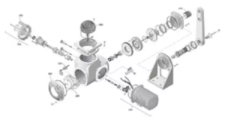 Technische Illustration zum Schwenkantrieben